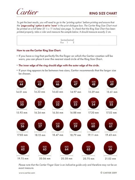 cartier ring sizes chart|cartier love ring size guide.